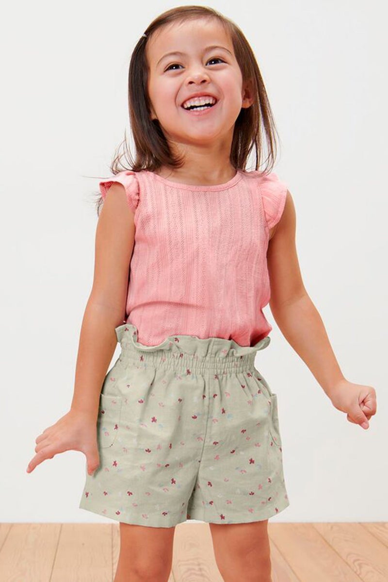 Tchibo Kids Girl Allover Print Basic Shorts, Multicolor - Image 1